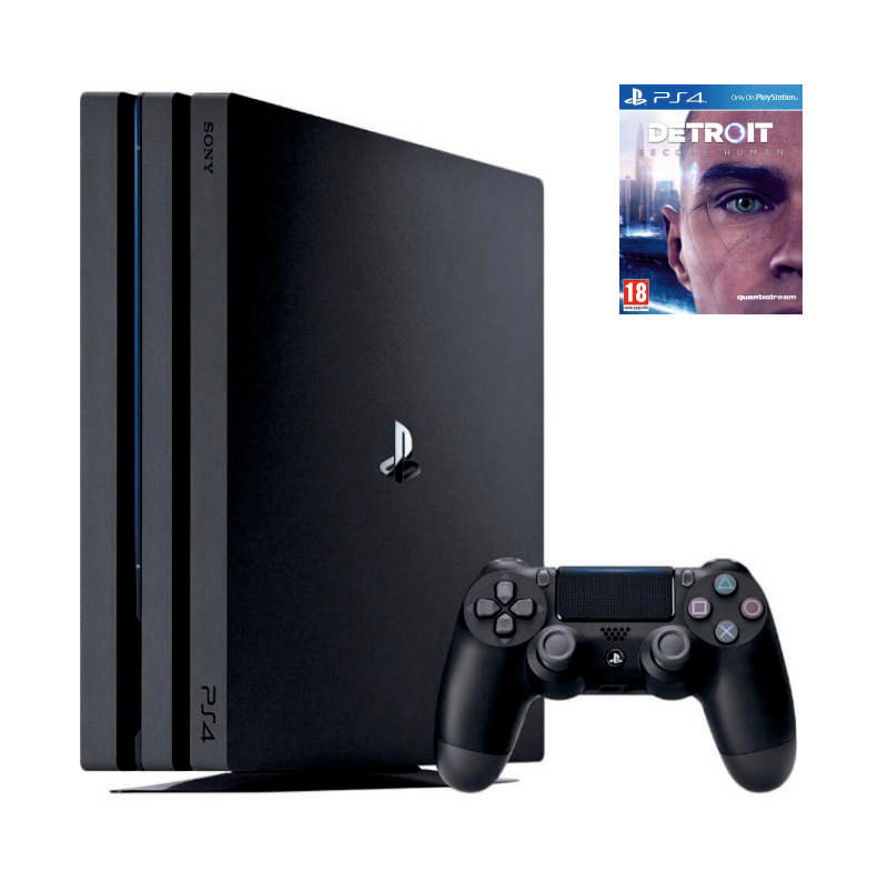 Консоль Sony PlayStation 4 PRO 1TB CUH 72 Black обслугована + Геймпад бездротовий DualShock 4 + Detroit: Become Human + гарантія б/в