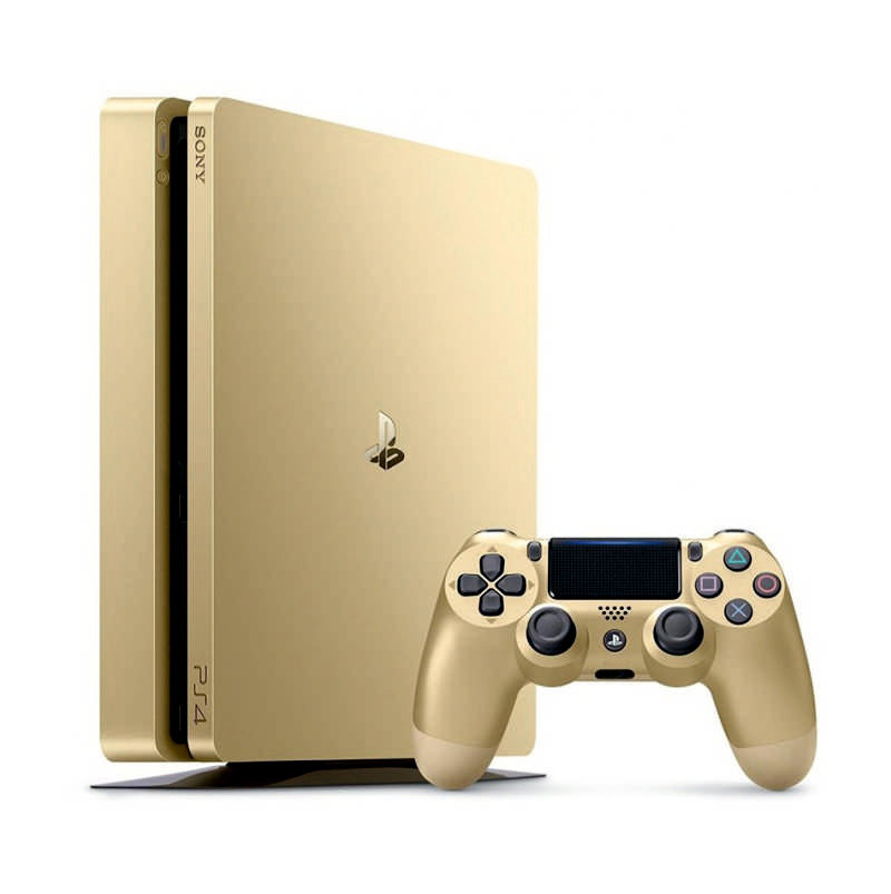Консоль Sony PlayStation 4 SLIM 500GB Gold обслугована + Геймпад бездротовий DualShock 4 + гарантія б/в