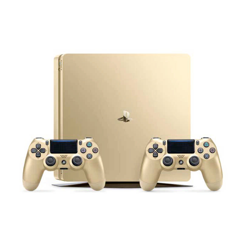 Консоль Sony PlayStation 4 SLIM 500GB Gold обслугована + 2 Геймпада бездротових DualShock 4 + гарантія б/в