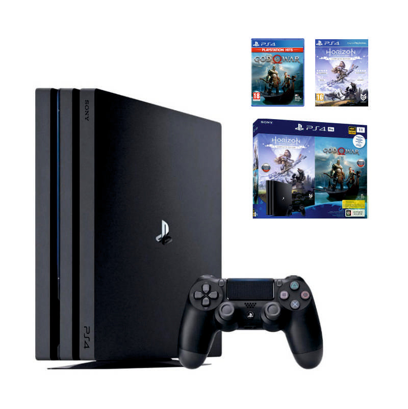 Консоль Sony PlayStation 4 PRO 1TB CUH 72 Black обслугована + Геймпад бездротовий DualShock 4 + коробка + 2 гри + гарантія б/в