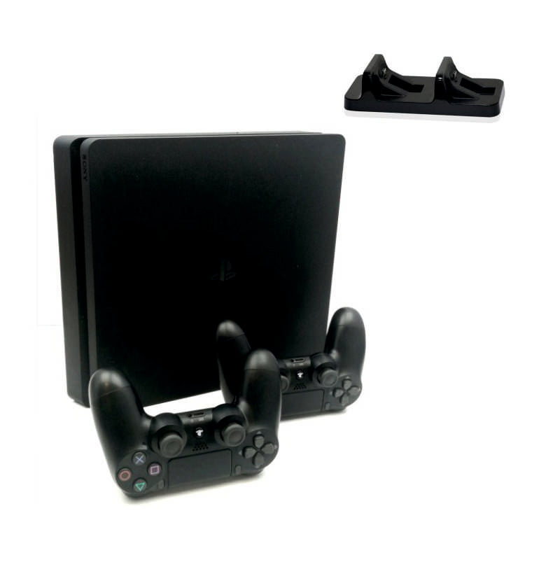 Консоль Sony PlayStation 4 SLIM 500GB Black обслугована + 2 Геймпада бездротових DualShock 4 + Dobe PlayStation 4 TP4-002 + гарантія Б/В