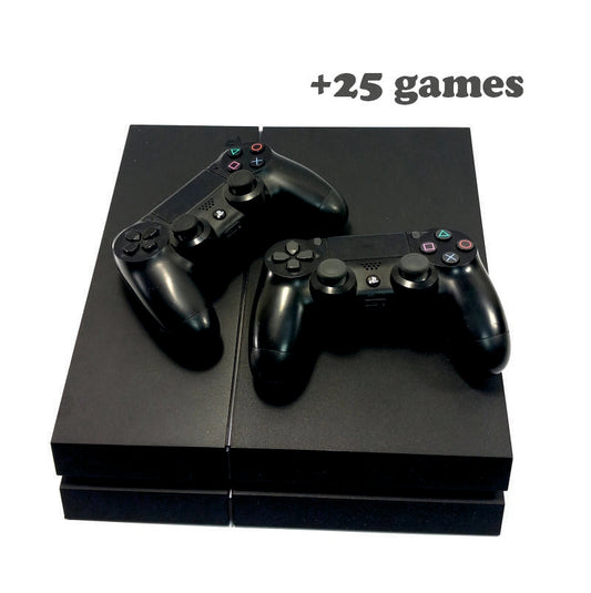 Консоль Sony PlayStation 4 FAT 1TB Black ПЗ 11:00 обслугована + 2 Геймпада бездротових DualShock 4 + 25 ігр + гарантія б/в