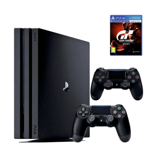 Консоль Sony PlayStation 4 PRO 1TB CUH 70-71 Black обслугована + 2 Геймпада бездротових DualShock 4 + Gran Turismo Sport + гарантія б/в