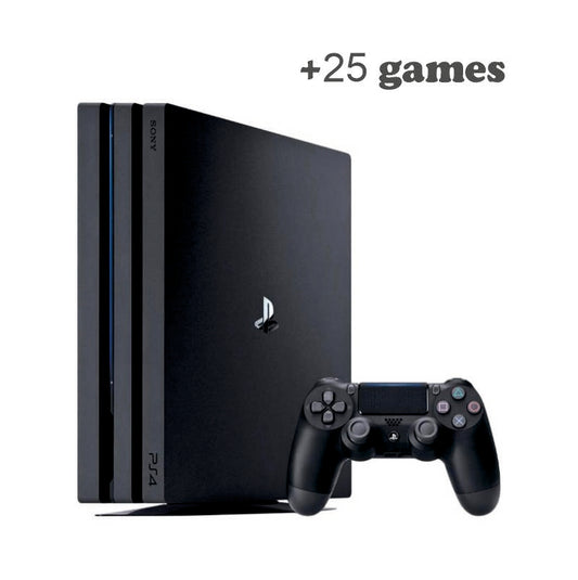 Консоль Sony PlayStation 4 PRO 1TB Black ПЗ11 обслугована + Геймпад бездротовий DualShock 4 + 25 ігр + гарантія б/в