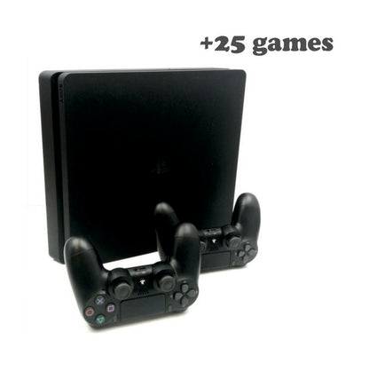 Консоль Sony PlayStation 4 SLIM 1TB Black ПЗ11 обслугована + 2 Геймпада бездротових DualShock 4 + 25 ігр + гарантія б/в