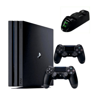 Консоль Sony PlayStation 4 PRO 1TB CUH 70-71 Black обслугована + 2 Геймпада бездротових DualShock 4 + Dobe PlayStation 4 TP4-889 + гарантія Б/В