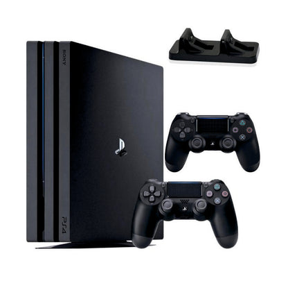 Консоль Sony PlayStation 4 PRO 1TB CUH 70-71 Black обслугована + 2 Геймпада бездротових DualShock 4 + Dobe PlayStation 4 TP4-002 + гарантія Б/В
