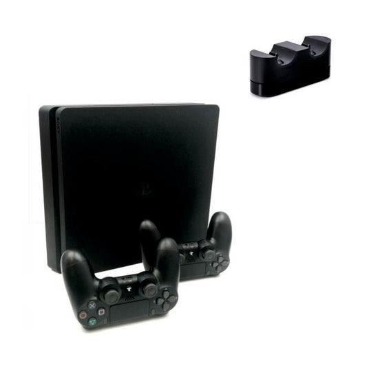 Консоль Sony PlayStation 4 SLIM 1TB Black обслугована + 2 Геймпада бездротових DualShock 4 + Dualshock 4 Charging Station + гарантія б/в