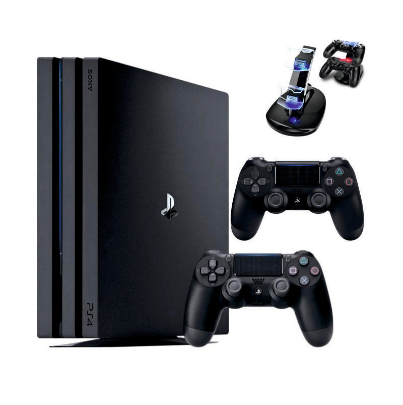 Консоль Sony PlayStation 4 PRO 1TB CUH 70-71 Black обслугована + 2 Геймпада бездротових DualShock 4 + Зарядний пристрій + гарантія Б/В