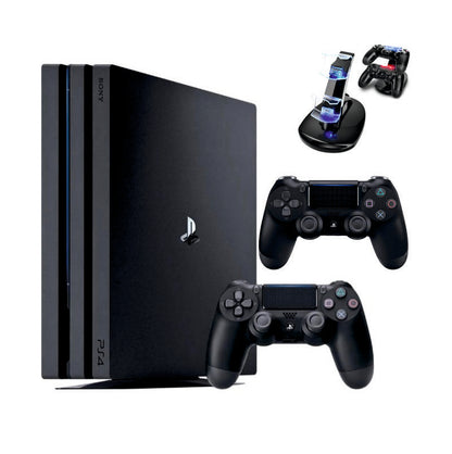 Консоль Sony PlayStation 4 PRO 1TB CUH 70-71 Black обслугована + 2 Геймпада бездротових DualShock 4 + Зарядний пристрій + гарантія Б/В