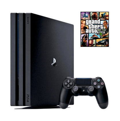 Консоль Sony PlayStation 4 PRO 1TB CUH 70-71 Black обслугована + Геймпад бездротовий DualShock 4 + Grand Theft Auto V + гарантія Б/В