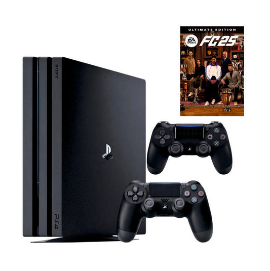 Консоль Sony PlayStation 4 PRO 1TB CUH 70-71 Black обслугована + 2 Геймпада бездротових DualShock 4 + EA Sports FC25 Ultimate Edition + гарантія б/в