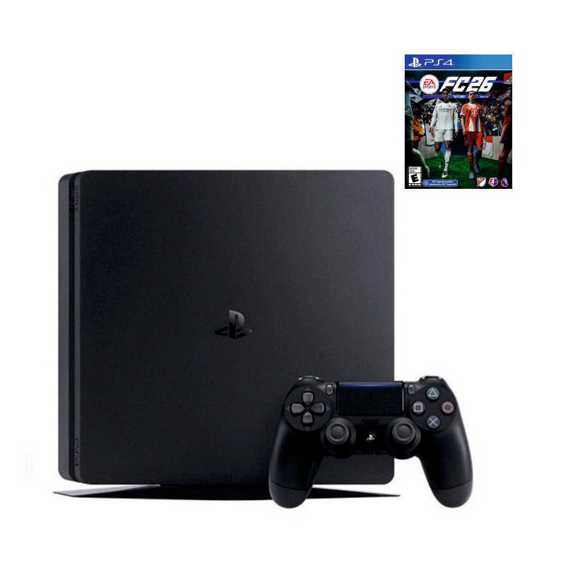 Консоль Sony PlayStation 4 SLIM 1TB Black обслугована + Геймпад бездротовий DualShock 4 + FC 26 + гарантія Б/В