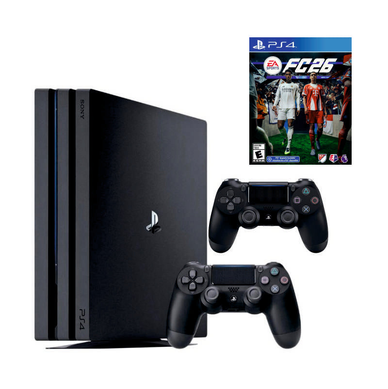 Консоль Sony PlayStation 4 PRO 1TB CUH 72 Black обслугована + 2 Геймпада бездротових DualShock 4 + FC26 + гарантія Б/В