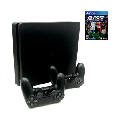 Консоль Sony PlayStation 4 SLIM 1TB Black обслугована + 2 Геймпада бездротових DualShock 4 + FC 26 + гарантія Б/В