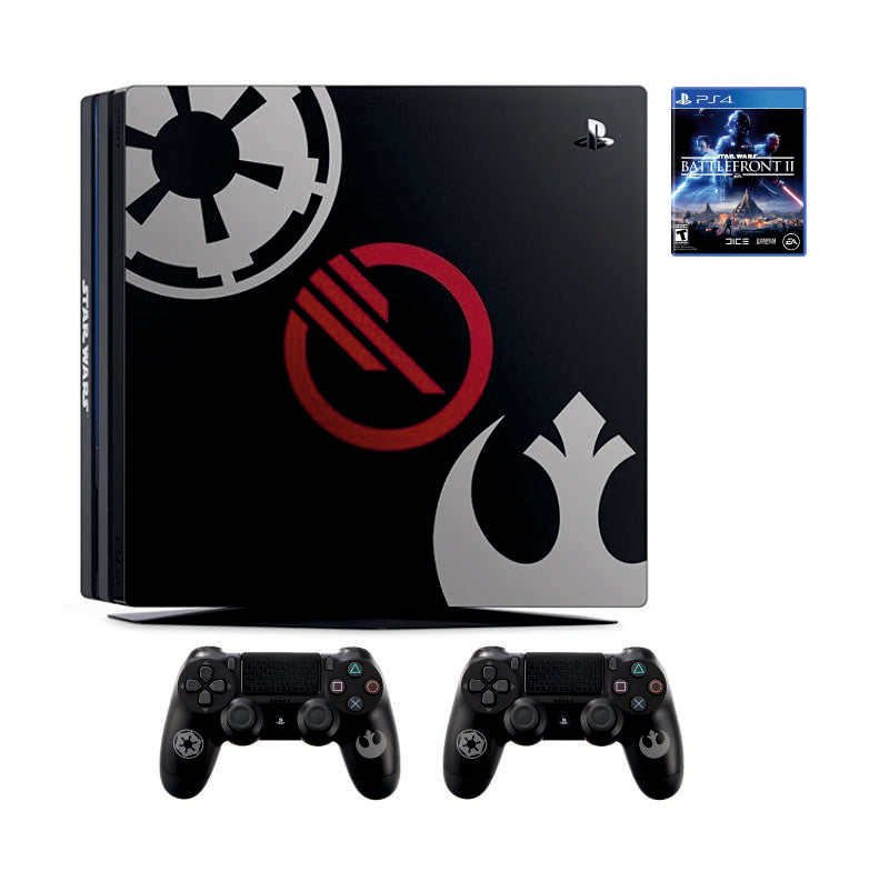 Консоль Sony PlayStation 4 Pro 1TB CUH 71 Star Wars BF II Limited Edition обслугована + 2 Геймпада бездротових DualShock 4 + гра Star Wars BF II + гарантія Б/В