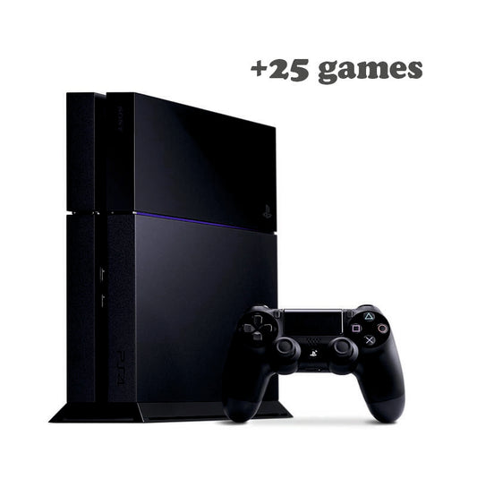 Консоль Sony PlayStation 4 FAT 1TB Black ПЗ 11:00 + Геймпад бездротовий DualShock 4 + 25 ігр + гарантія б/в