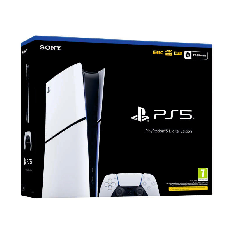 Консоль Sony PlayStation 5 Slim Digital Edition 1TB + Геймпад бездротовий DualSense White + гарантія б/в