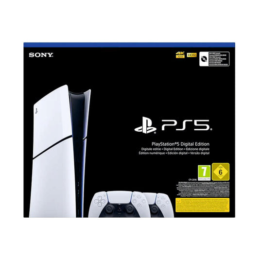 Консоль Sony PlayStation 5 Slim Digital Edition 1TB + 2 Геймпада бездротових DualSense White + гарантія Б/В