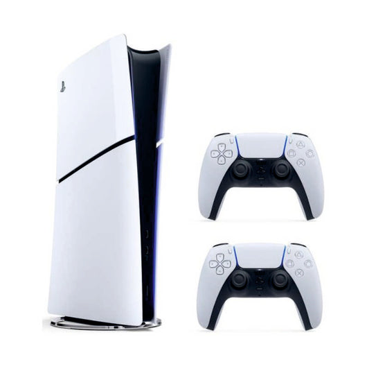 Консоль Sony PlayStation 5 Slim Digital Edition + 2 Геймпада бездротових DualSense White + гарантія б/в