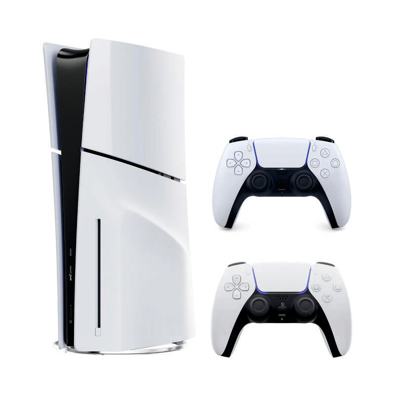 Консоль Sony PlayStation 5 Slim Blu-ray 1TB + 2 Геймпада бездротових DualSense White + гарантія Б/В